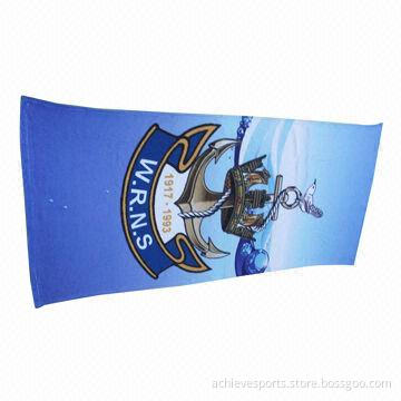 Sky Blue/All Sizes/Custom Sublimated Beach Towel, CMYK printing or Silkscreen